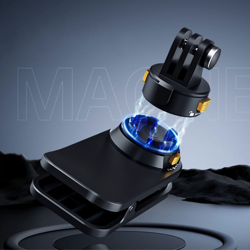 Magnetische Schultergurt Rucksack Adapter Halterung für GoPro - Schwarz