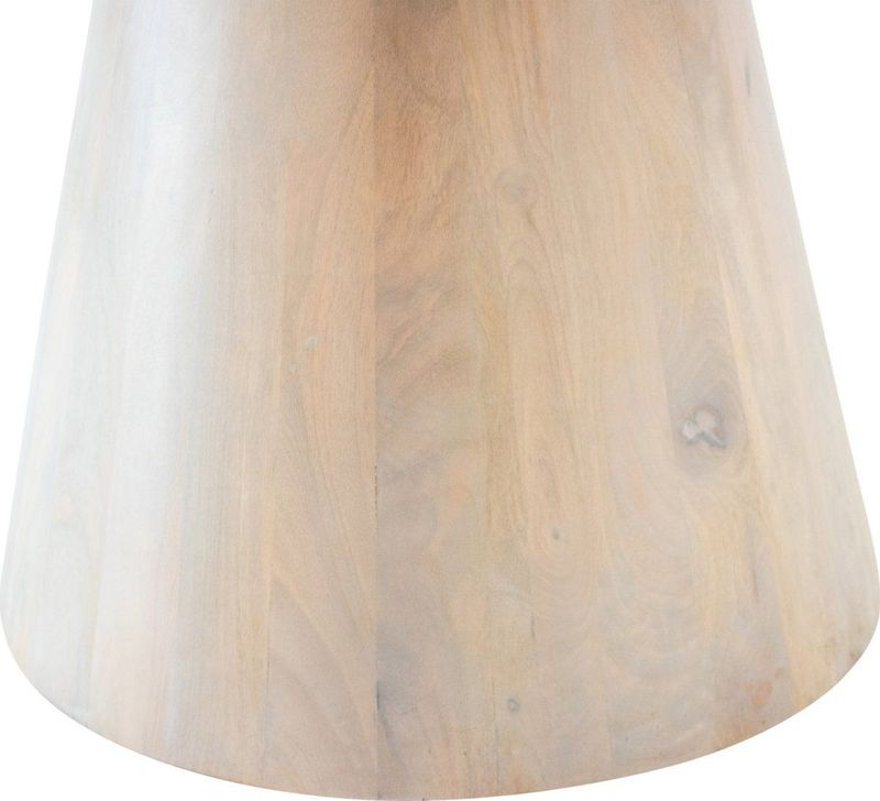 Kick Collection - Eettafel Joe - Ronde - Whitewash - Mangohout - 120cm