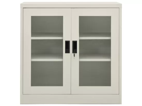 Armoire de bureau Gris clair 90x40x90 Acier
