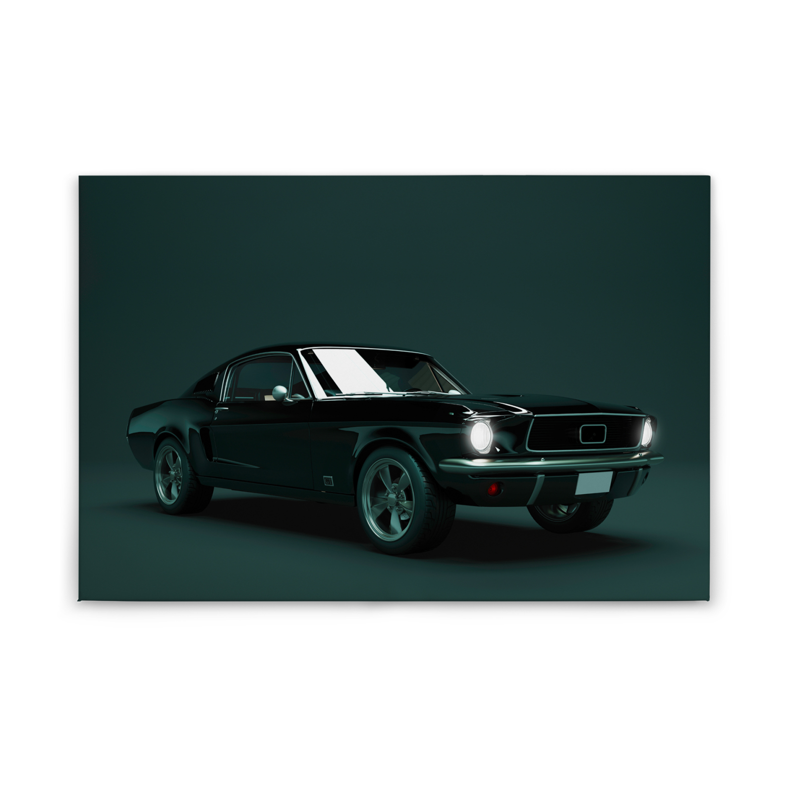 Leinwandbild OLDTIMER 2 - grün-schwarz - 90x60 cm