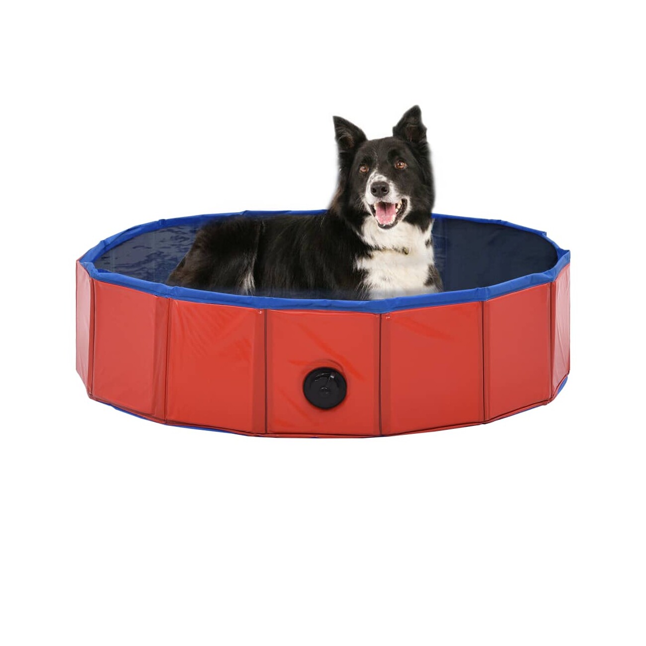 VidaXL Hunde-Pool rot 80 cm, 20 cm