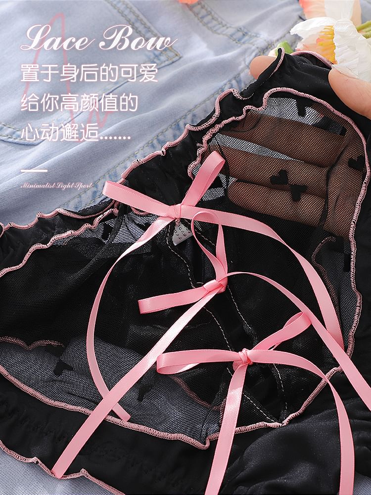 Pancherry - Koppelset: Boxershort + Slip met lintkant