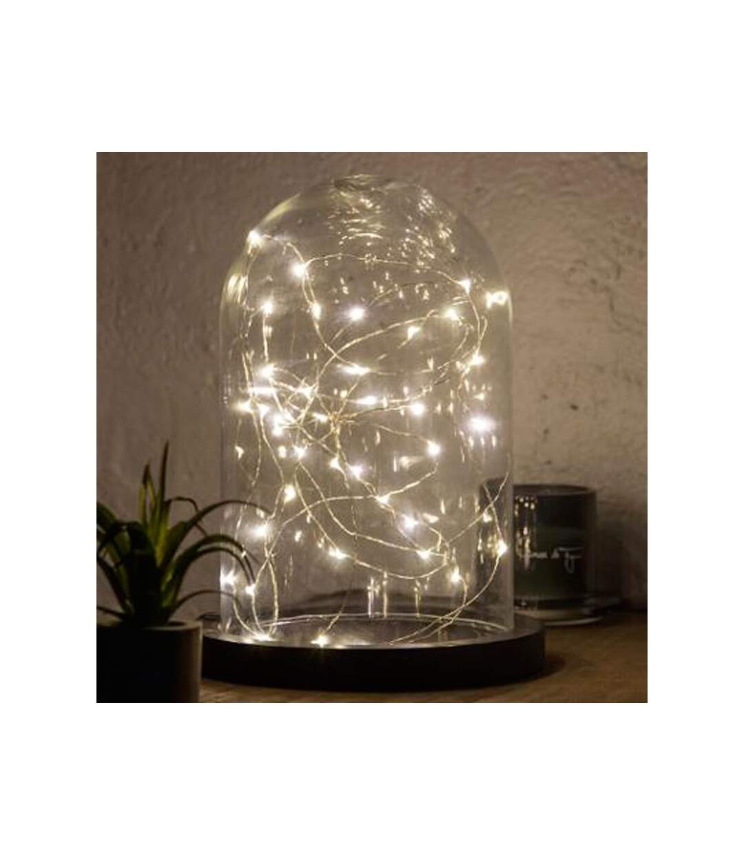Guirlande Lumineuse 40 Led Blanc Chaud 395cm Chrome