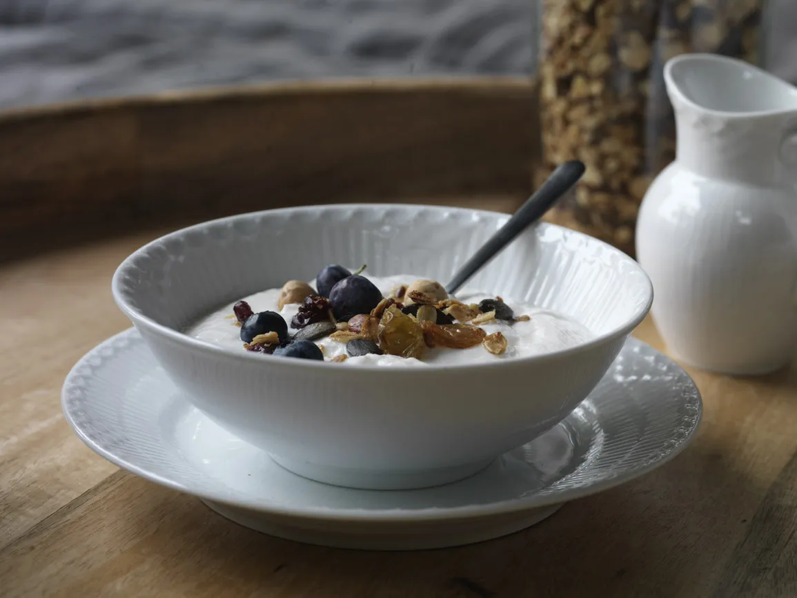 Royal Copenhagen Hvid Halvblonde Kagetallerken