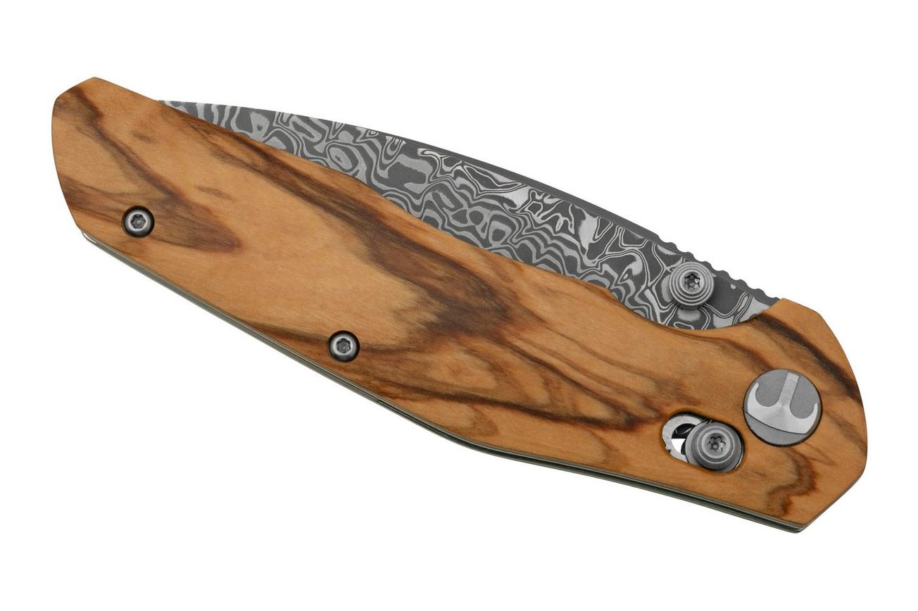 Bestechman Ronan BMK02M Olive Wood, Damascus, zakmes