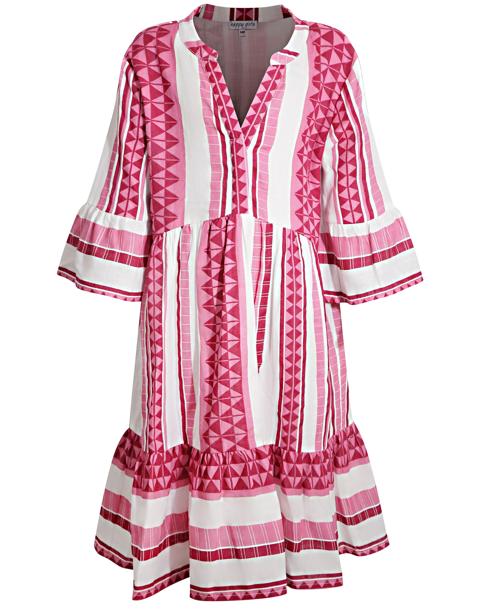 Langarm-Kleid TRIANGLE in light pink