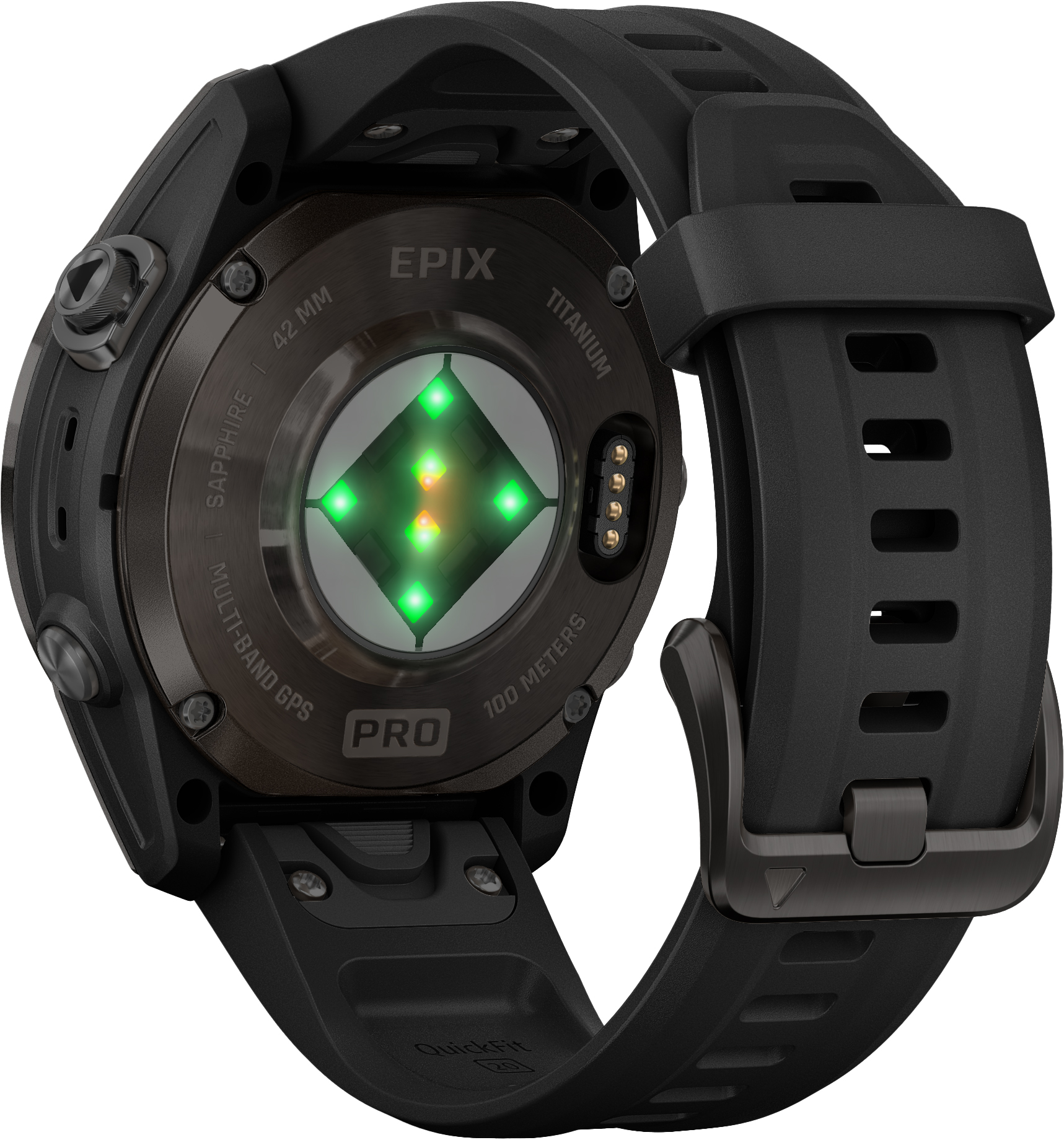 Epix Pro (Gen 2) - Sapphire Edition - 42mm Carbon Gray DLC-Titan w/Black Band