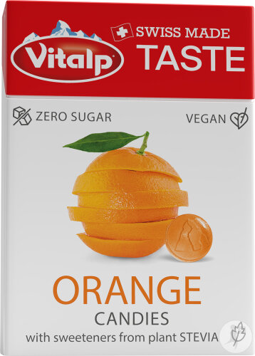 Vitalp Bonbons Sans Sucre Orange 25g