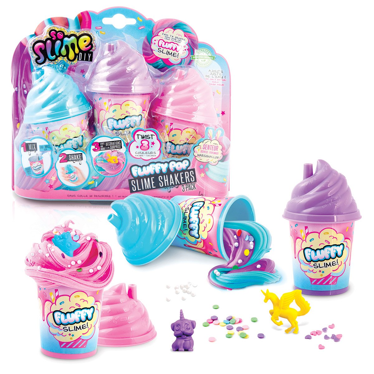 Coffret 3 Slime Shaker Fluffy