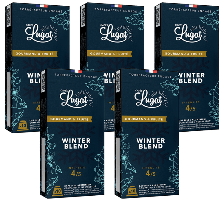 50 capsules compatibles Nespresso® Winter Blend - CAFÉS LUGAT