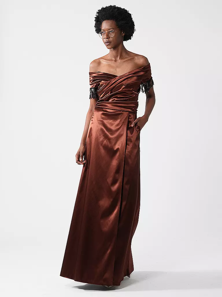 CLAUS TYLER Abendkleid hellbraun