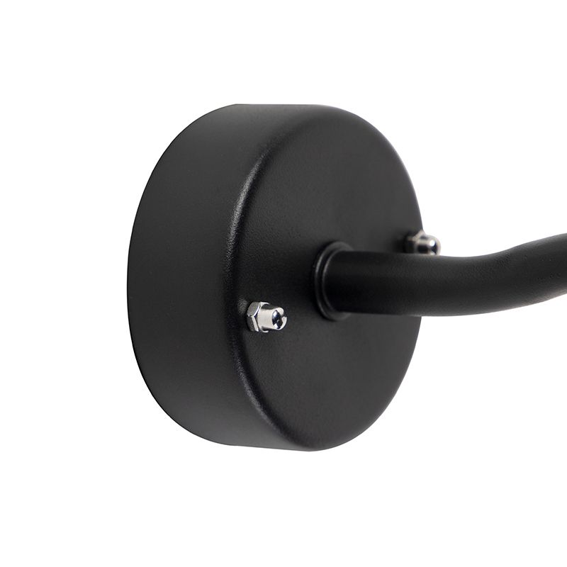 Buitenwandlamp zwart met glas IP44 - Munich
