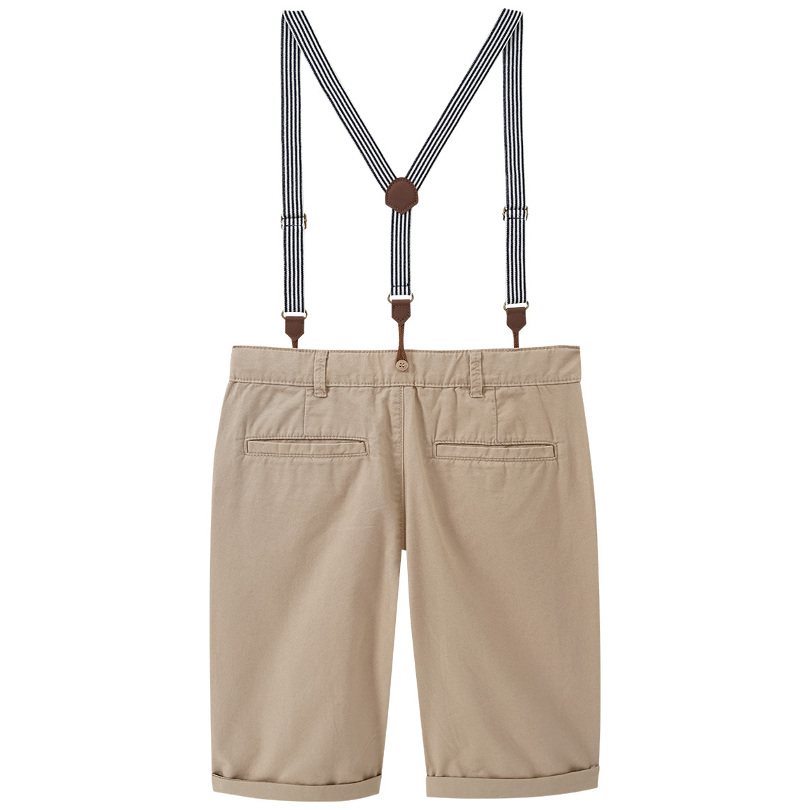 Topolino Jungen Chinoshorts mit Hosenträgern beige