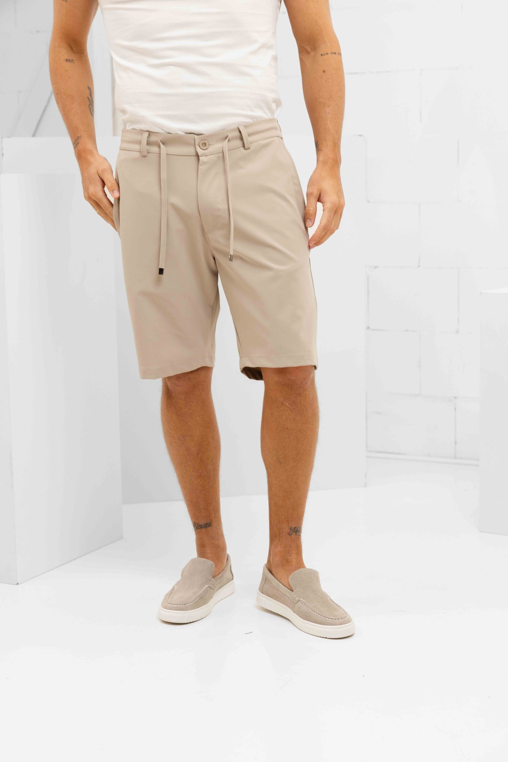 Malelions Casual Chino Korte Broek Heren Beige