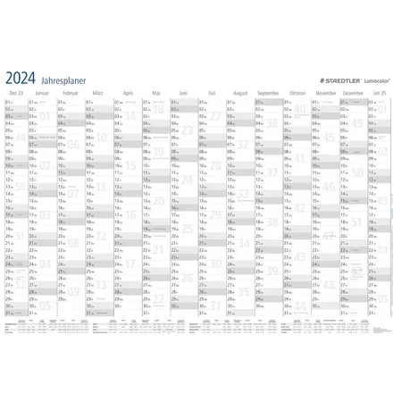 STAEDTLER® Lumocolor Jahresplaner Wandkalender abwischbar, DIN A1, 2024