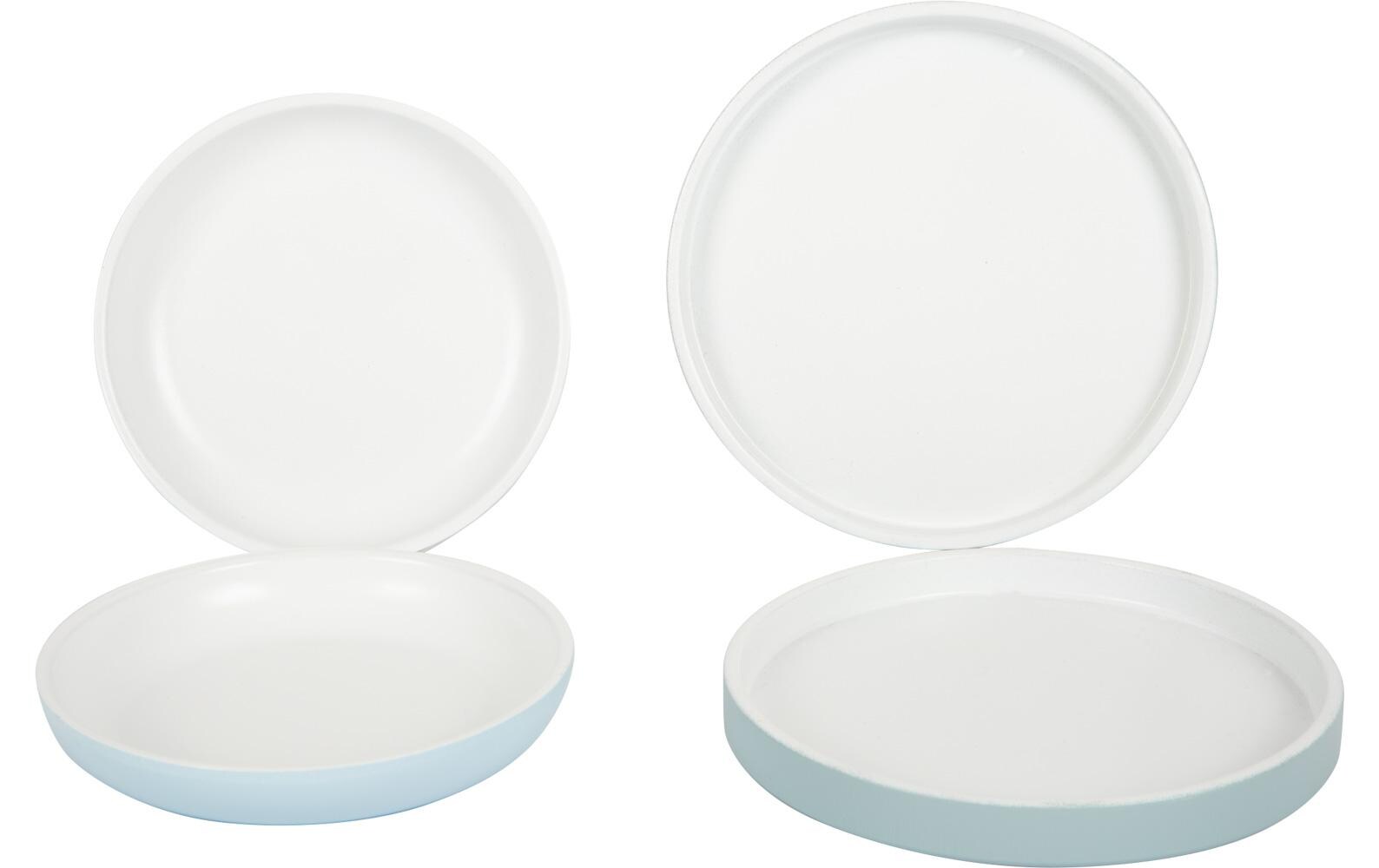 Spiel-Geschirr Set tastyModernes Geschirrset mit Tellern, Bechern, Besteck und Platzdeckchen für zwei Personen