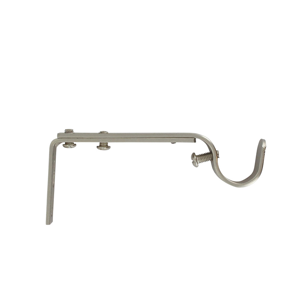 Lot de 2 supports tringle rideau extensibles gouttière argent mat D 20mm