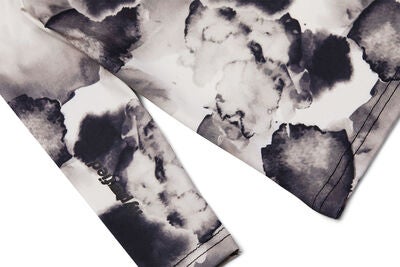 Hyperfied Long Sleeve Logo Top, Black/Grey Watercolor