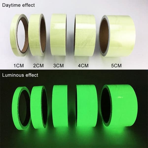 Självlysande Tejp Gul / Glow in the Dark - 1 cm x 3 meter