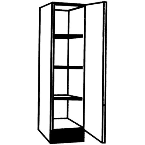 Seitenschrank MATRIX - weiß Lacklaminat - 50 cm breit