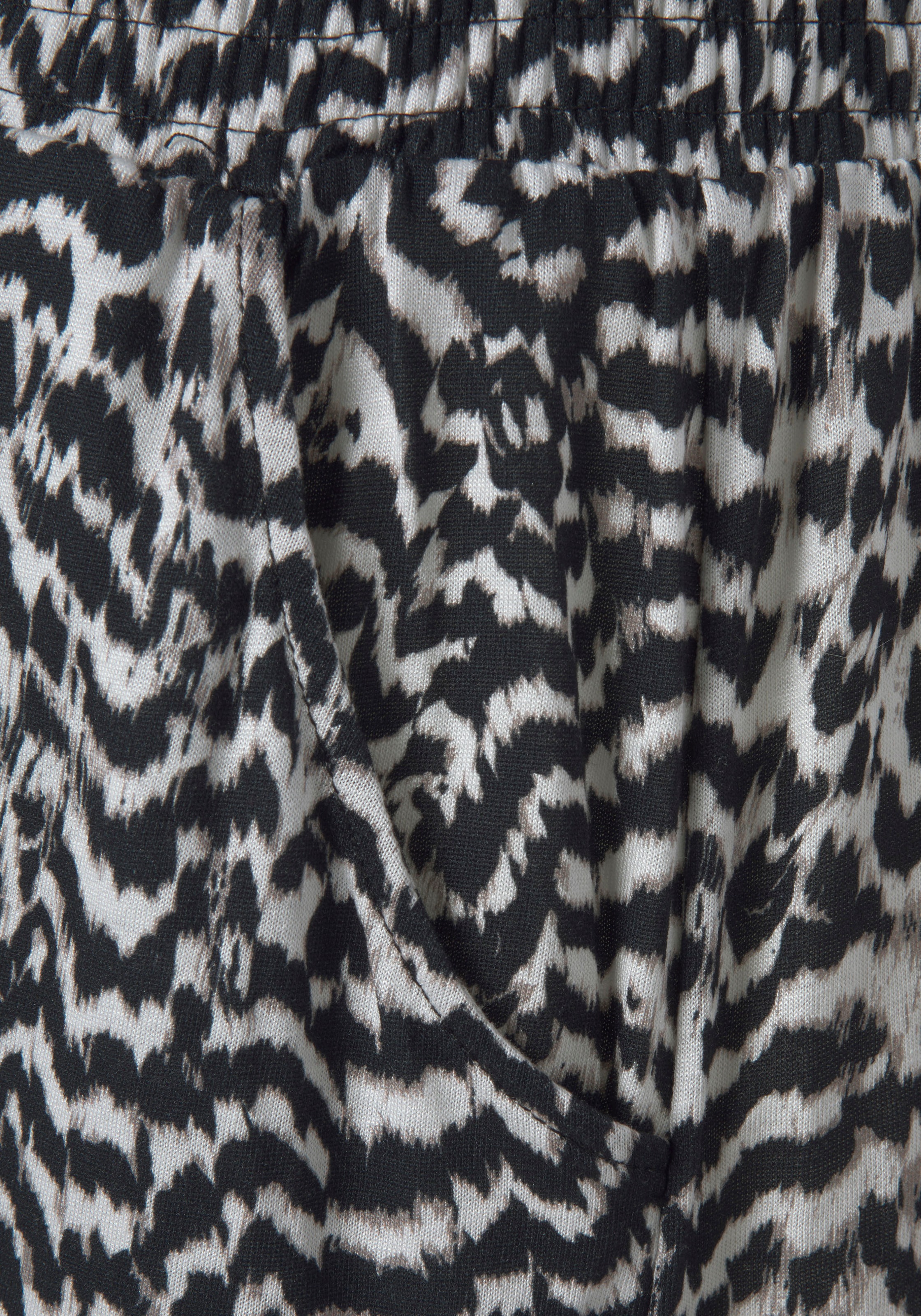 Vivance Jerseyhose  mit Animalprint und Taschen, elastischer Bund, Sommerhose