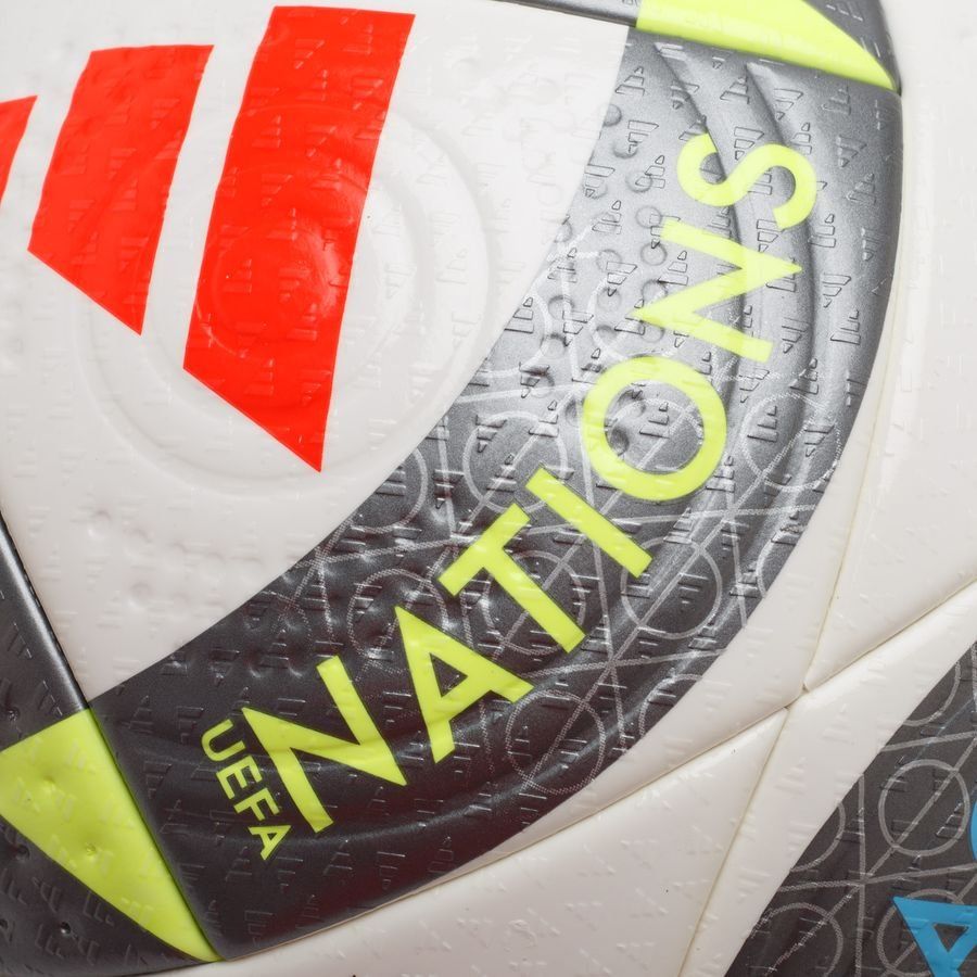 adidas Ballon Pro UEFA Ligue des Nations - Blanc/Argenté/Argenté
