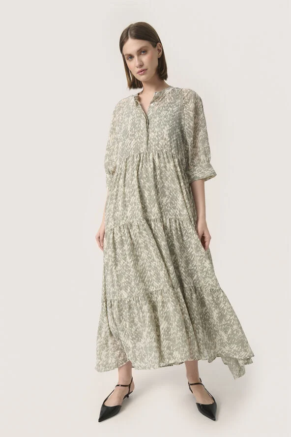 Soaked in Luxury SLOsaka Maxi Dress Shadow drop print