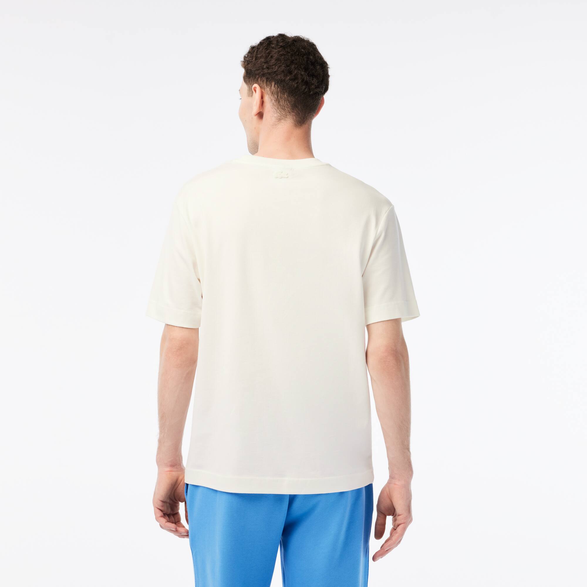 T-shirt homme Lacoste x Netflix en coton biologique T-Shirts - Blanc - Lacoste - Homme