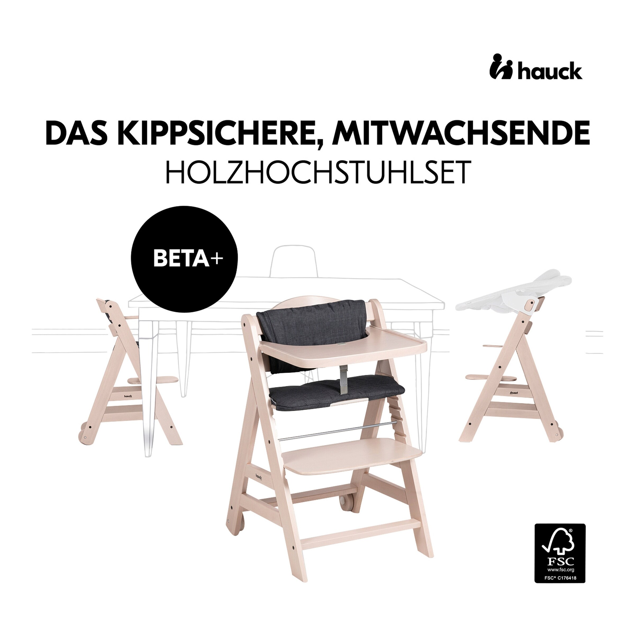 Hauck Hochstuhl Beta+ Whitewash