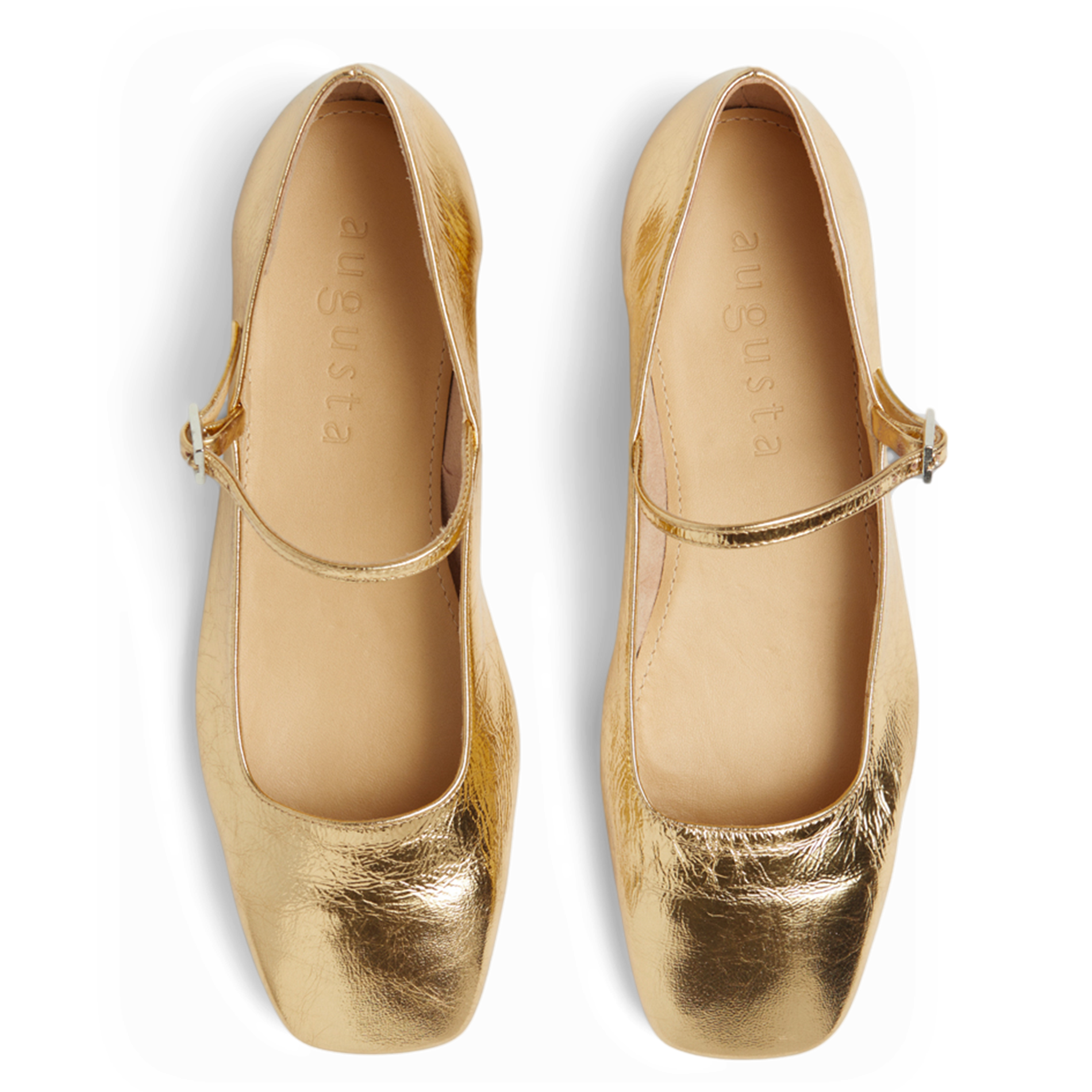 JULIETA - Ballerines en cuir métallisé | Doré
