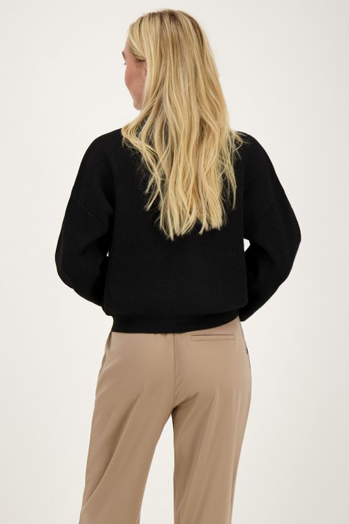 Zwarte trui met rib