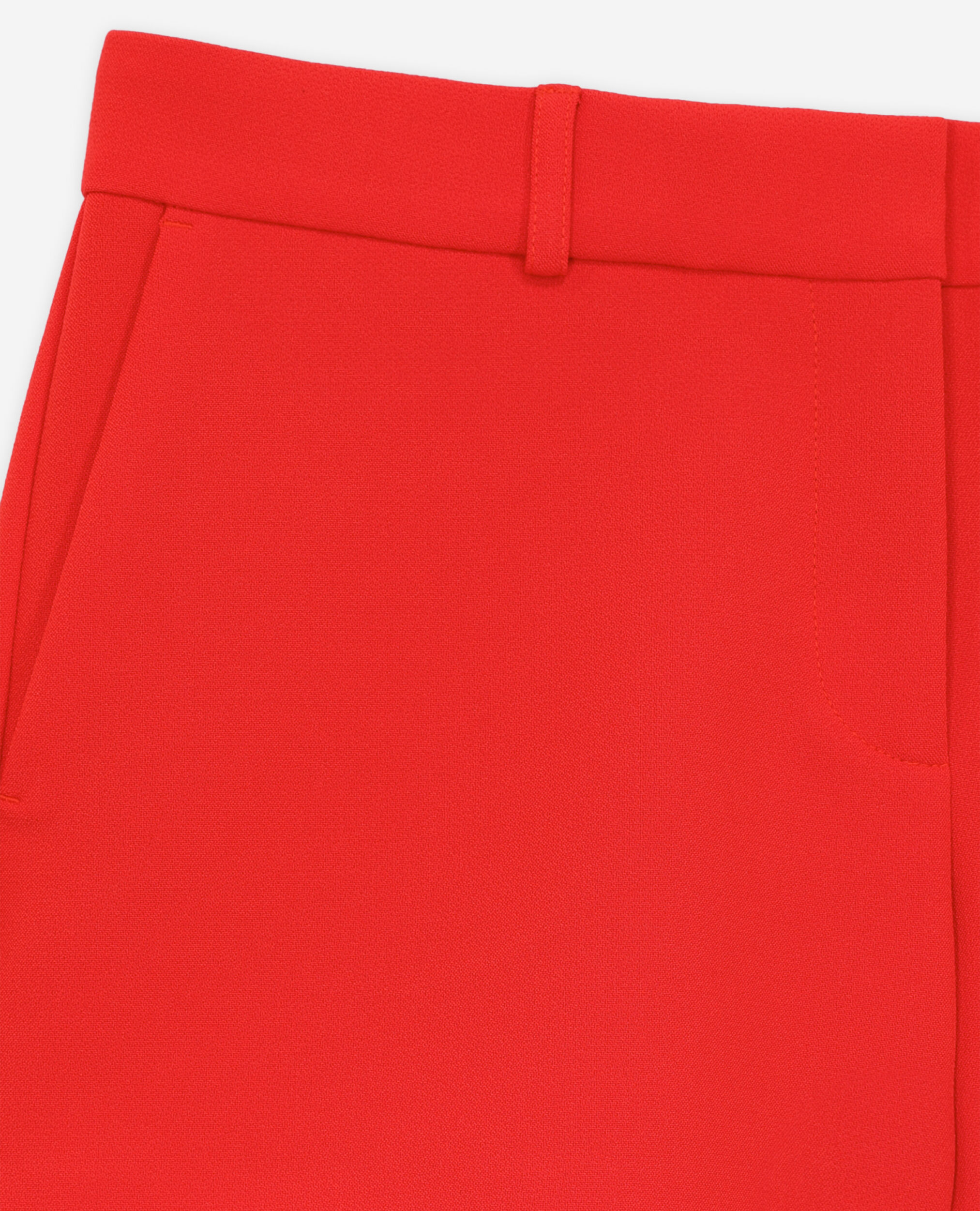 Short tailleur orange en crêpe
