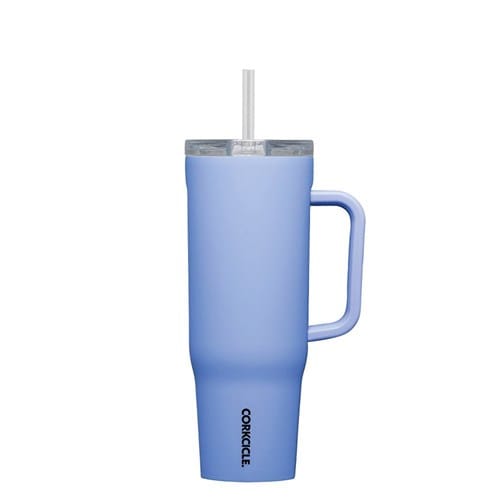 Gobelet isotherme et paille 120cl -bleu