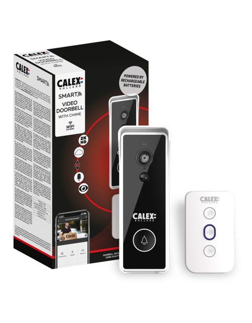 Calex Smart Videodeurbel Batterij - Bewaking -