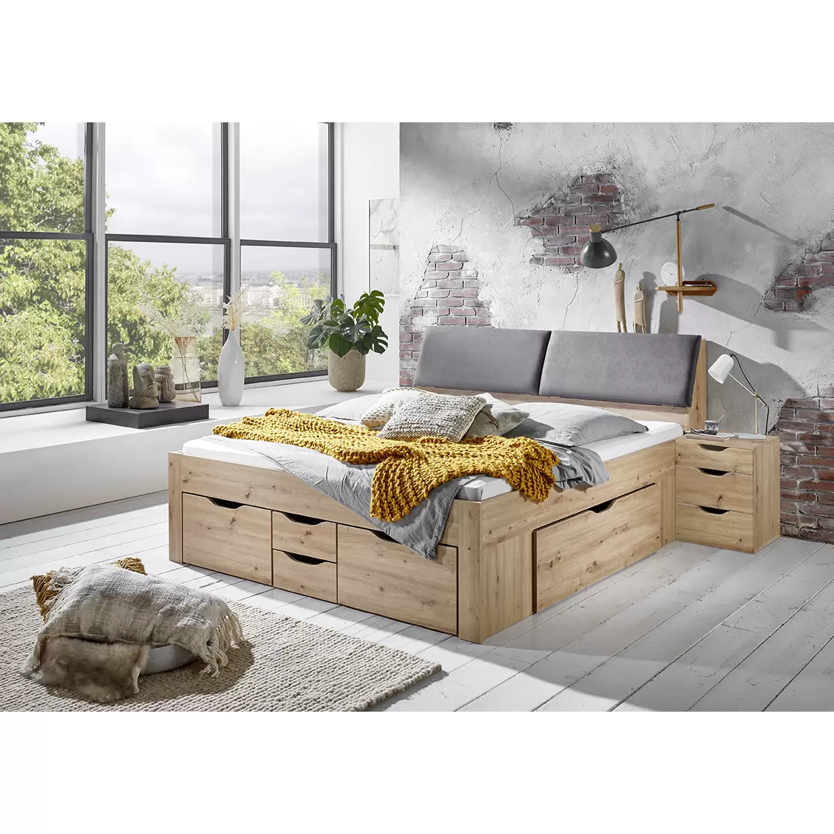 Futonbett Madiswil 180x200 Artisan Eiche