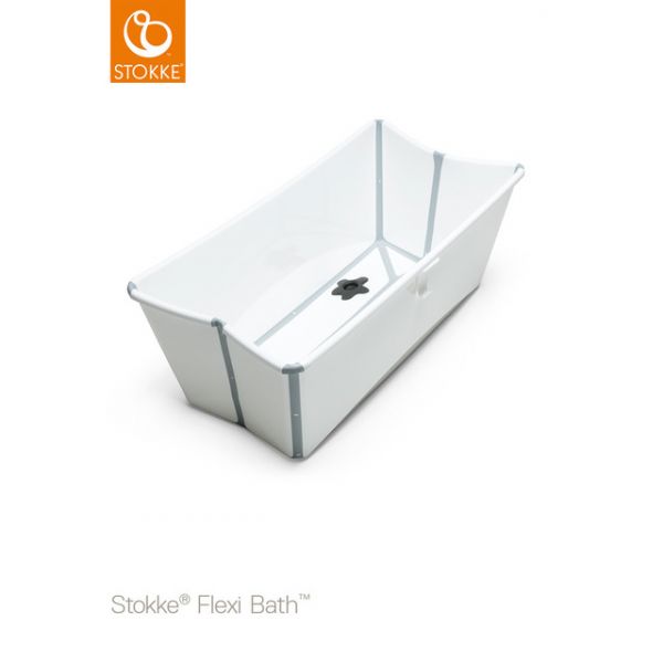 Stokke Banheira Desdobrável Flexi Bath com Tampa Sensível Ao Calor Branco