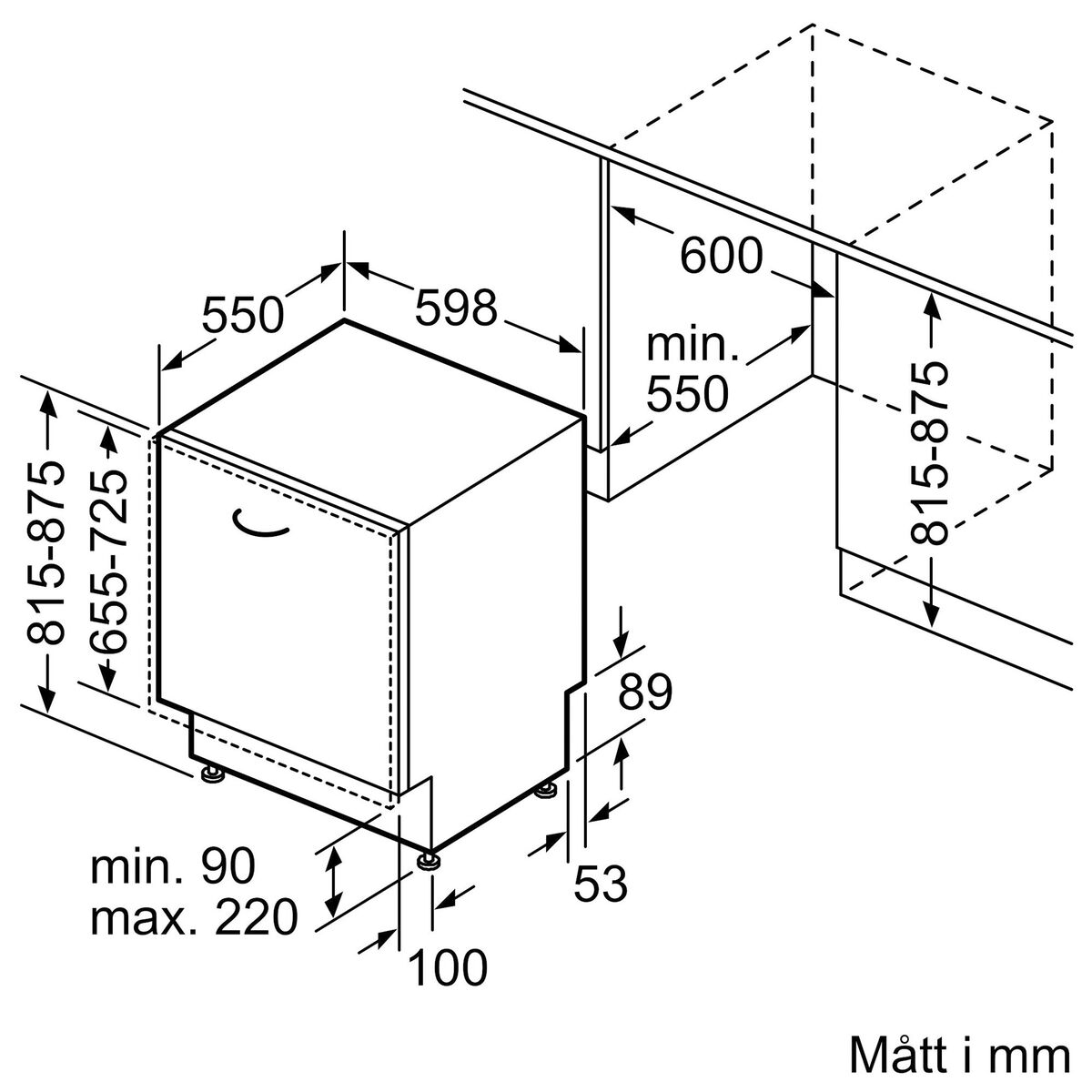 SN63EX02CE iQ300 integrert oppvaskmaskin