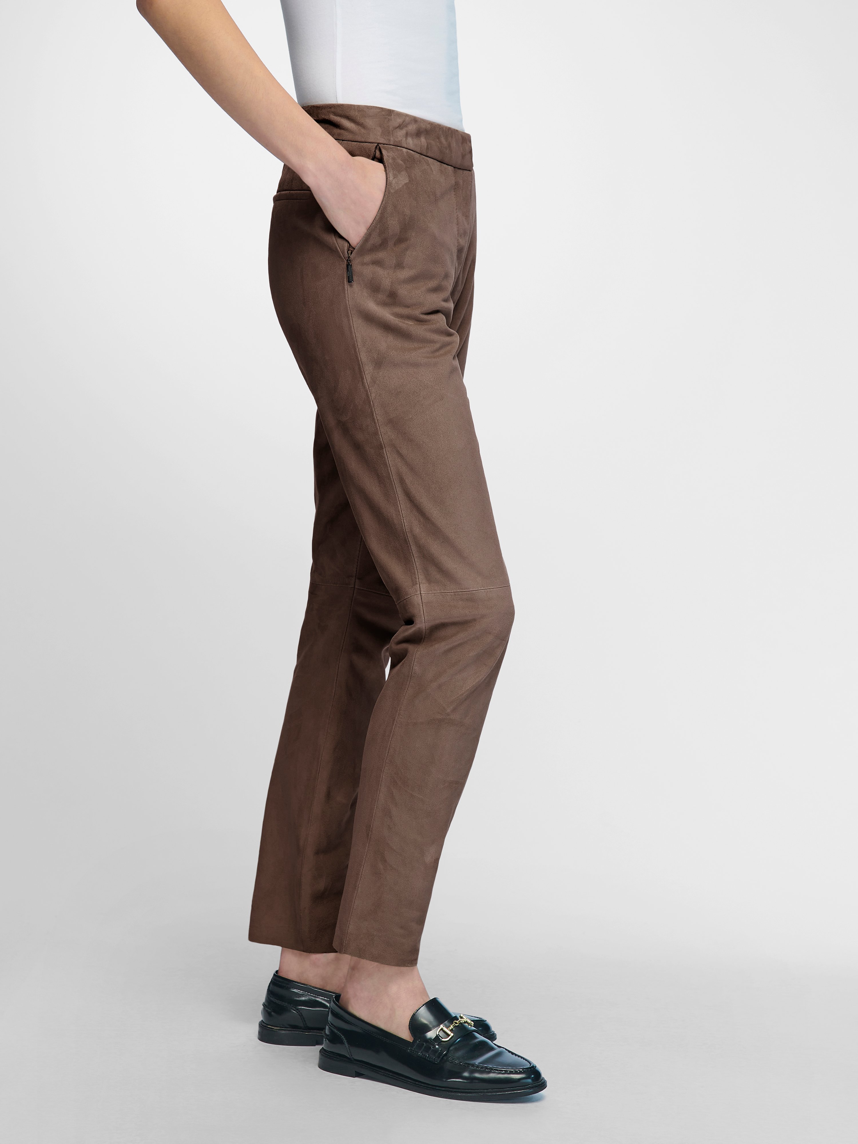 Knöchellange Lederhose