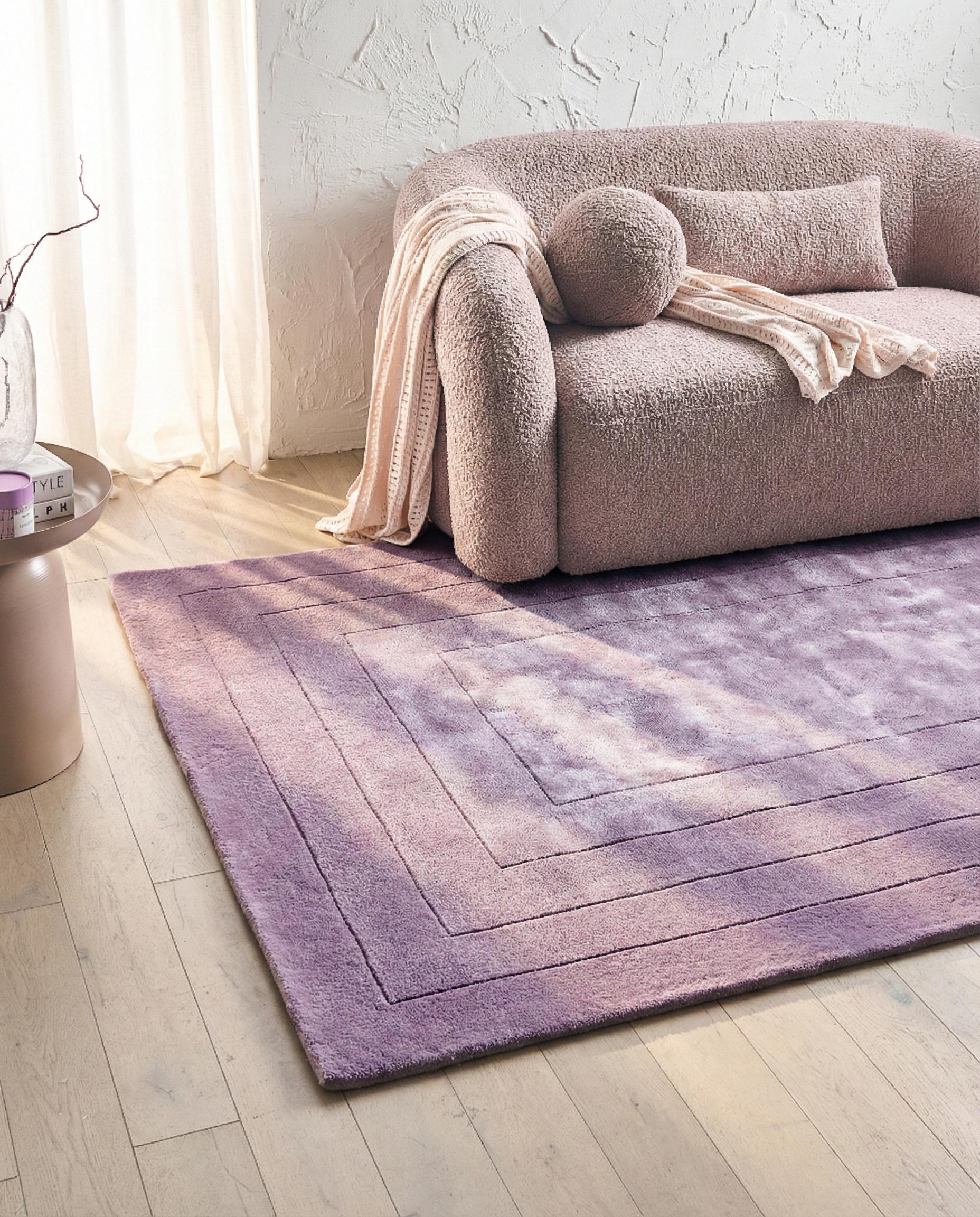 Vloerkleed AMADO Paars 160 x 230 cm Viscose