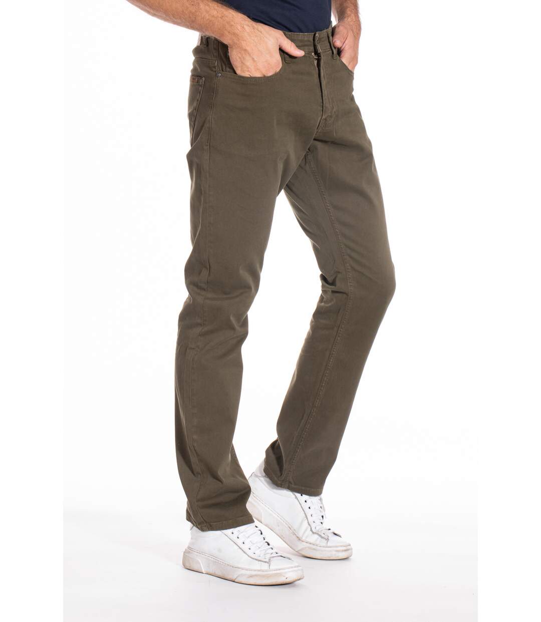 Jeans RL70 coupe droite confort stretch WES MARRON
