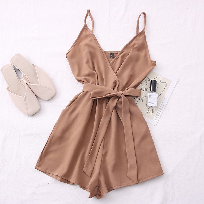 Babique - Mouwloos wijd playsuit met sjerp