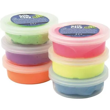 Creative Company Silk Clay Neonset, 6 Dosen je 14 g