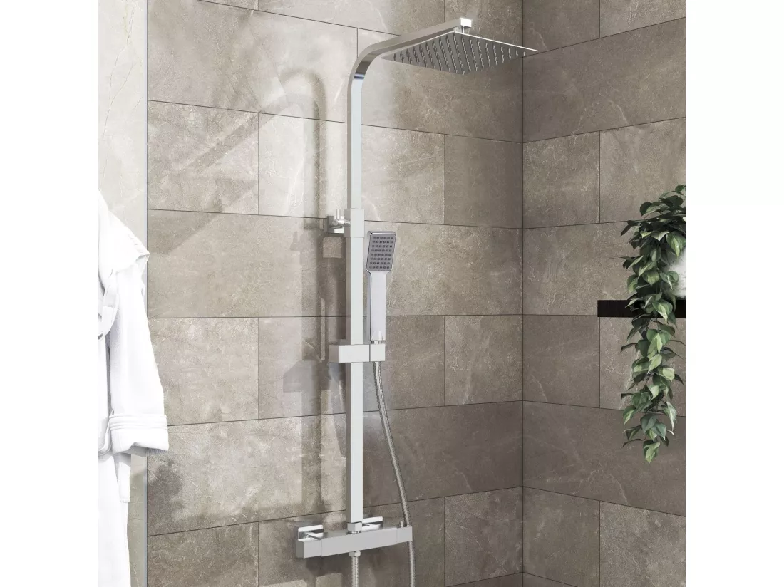 AICA Colonne de douche thermostatique, avec mitigeur thermostatique