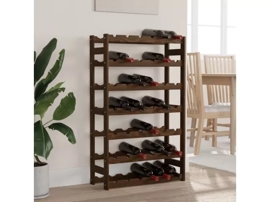 Prolenta Premium - Casier à bouteilles pour 42 bouteilles marron bois pin solide