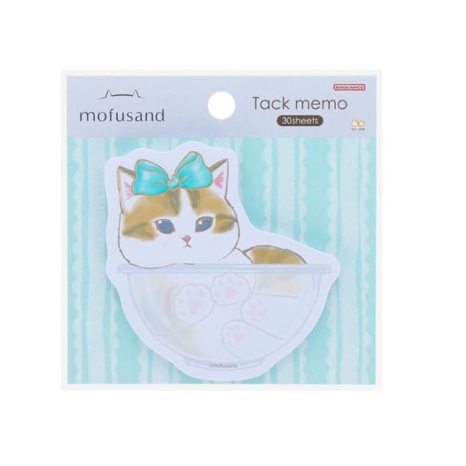 Sun-Star Stationery - mofusand Diecut Sticky Notes (Bowl)