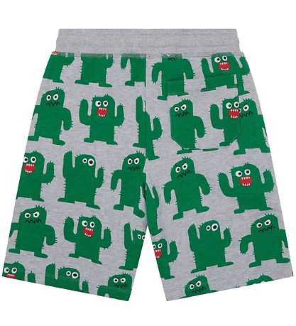 Stella McCartney Kids Shorts - Gråmeleret/ Grøn m. Kaktusser