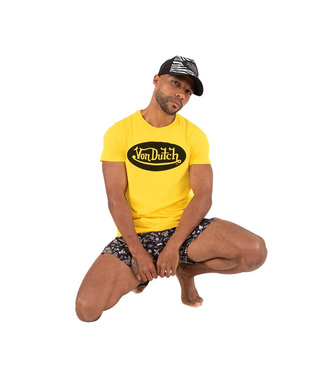 T-shirt col rond homme en coton Front