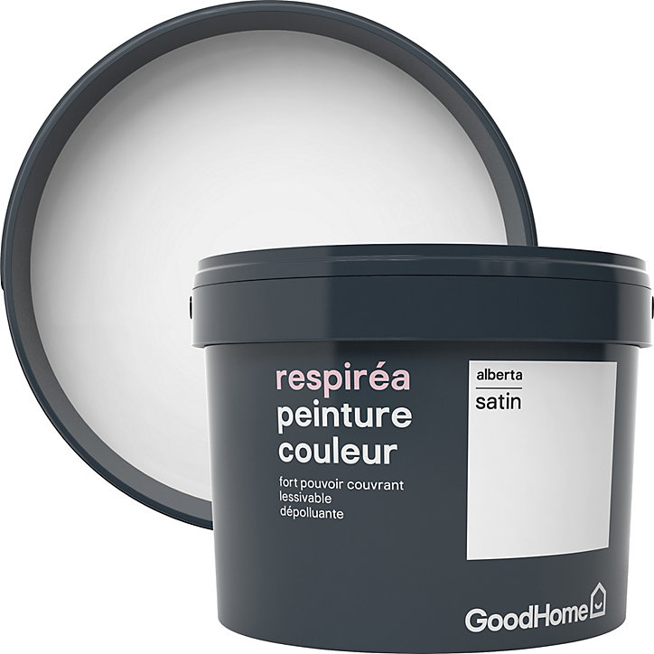 Peinture GoodHome Respiréa blanc Alberta satin 2,5L