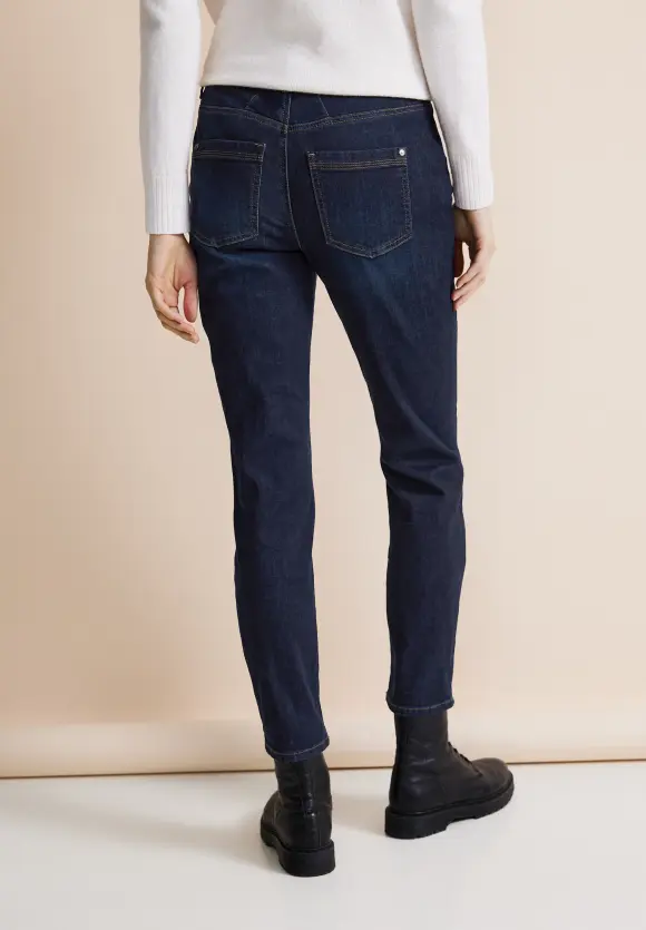 Casual Fit Mom Jeans - dark blue soft wash