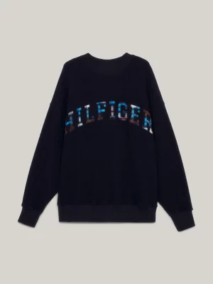 Moletom oversized com logo Tartan Crest